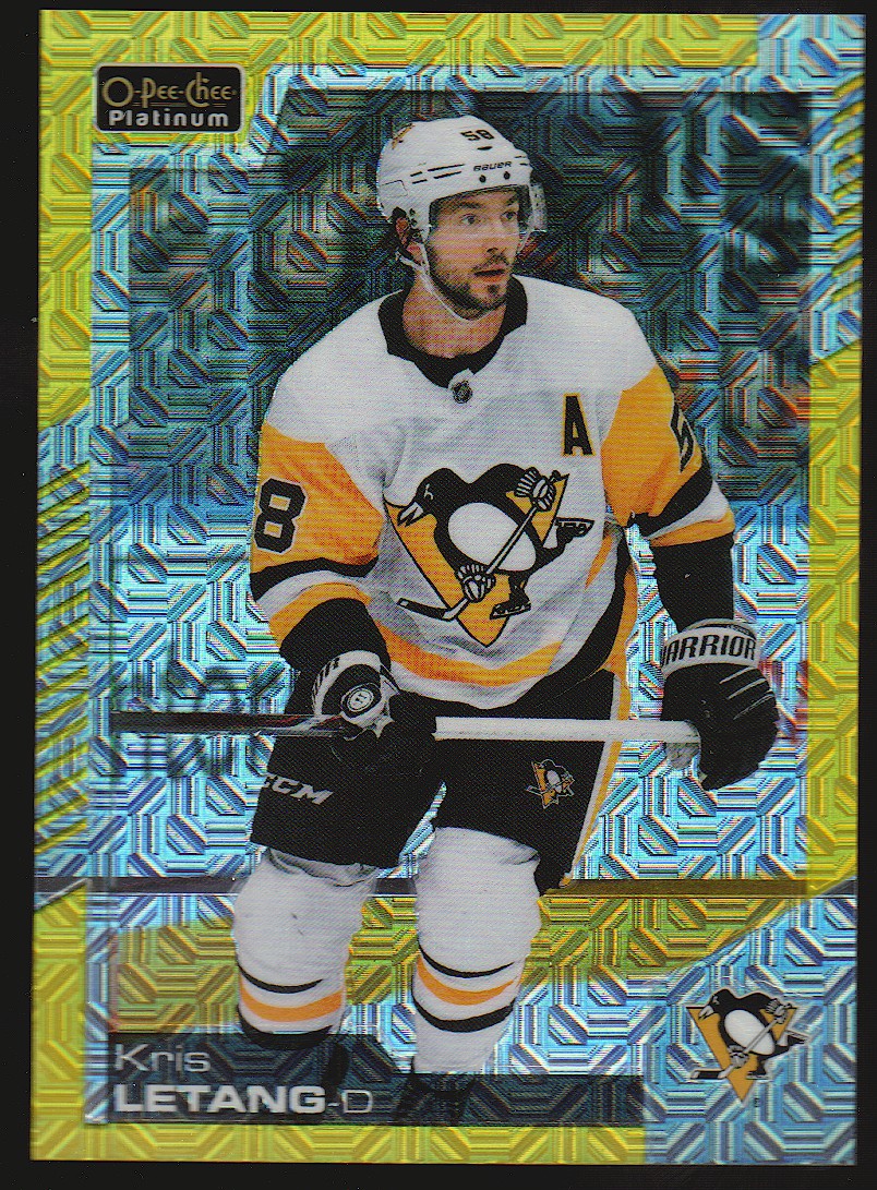 (image for) 2020-21 O-Pee-Chee Platinum Yellow Traxx #24 Kris Letang 212/249
